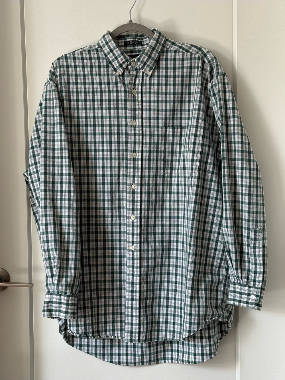 Vintage Y2K Abercrombie & Fitch The Big Shirt Green Plaid Button Down Large